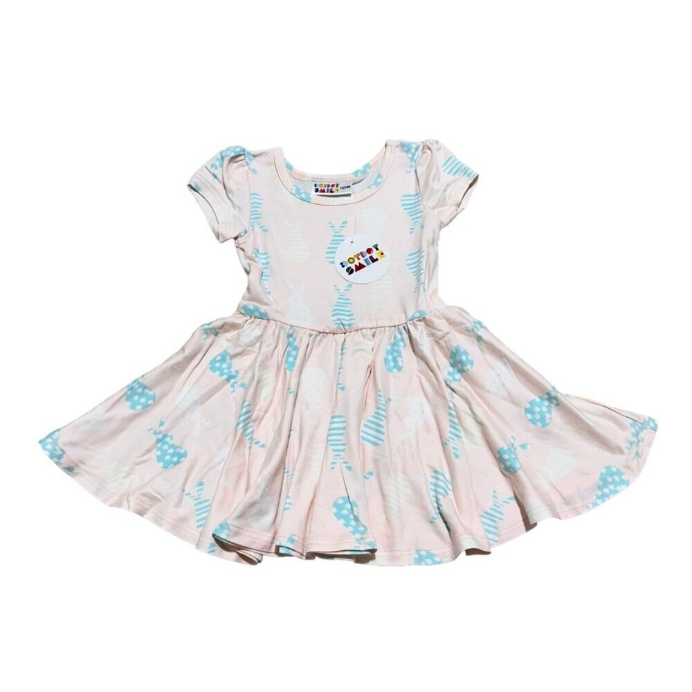 Dot Dot Smile‎ Baby Size 12/24M Pink Bunny Rabbit Print Twirl Skirt NWT
